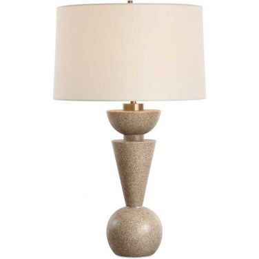 Cullum Geometric Table Lamp In Brown
