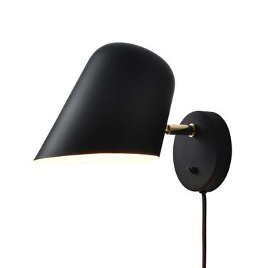 Culver Plug-in Wall Sconce In Matte Black