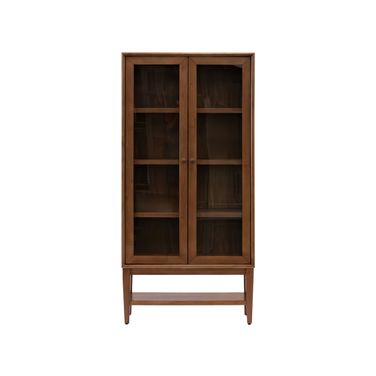 Cupertino Wood Dining Display Cabinet In Brown