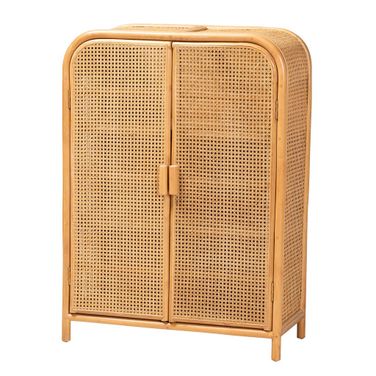 Curacao 2-Door Storage Cabinet In Honey