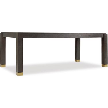 Curata Dark Wood Rectangular Extendable Dining Table