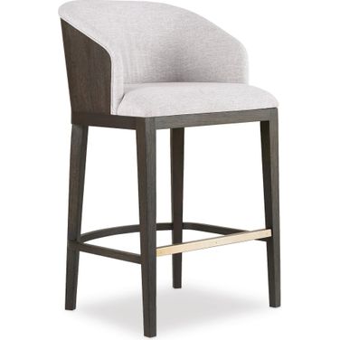 Curata Beige Upholstered Bar Stool