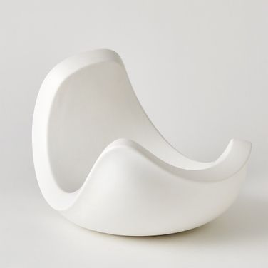 Curl Large Bowl In Matte White
