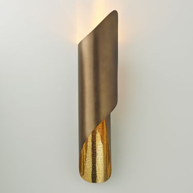 Curl Wall Sconce In Antique Brass