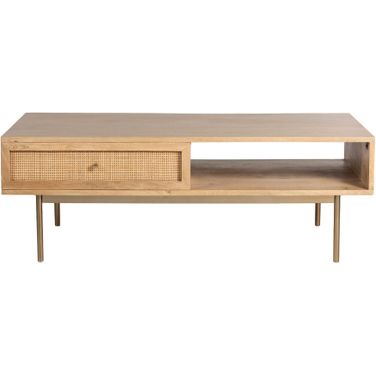 Curtis Solid Wood Coffee Table In Natural