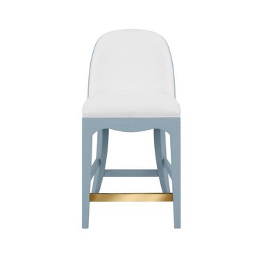 Curved Counter Stool In Blue