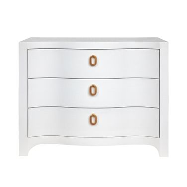 Curved Front Chest In White
