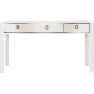 Curved Front Console In White