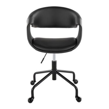 Curvo Upholstered 4 star Task Chair In Black