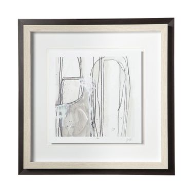 Custom Abstract Logic I Wall Art In Black and Beige