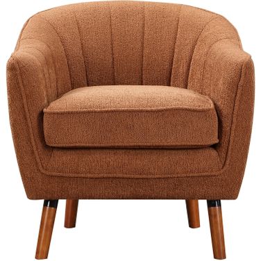 Cutler Accent Chair In Orange and Rust