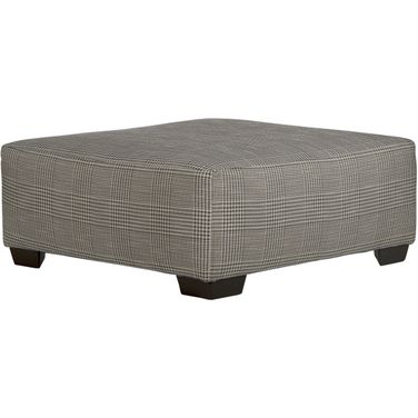 Cutler Cocktail Ottoman In Charcoal Grey