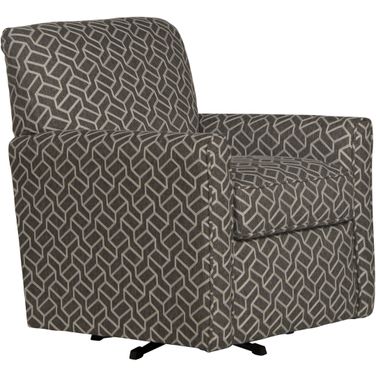 Cutler Swivel Accent Chair In Ash