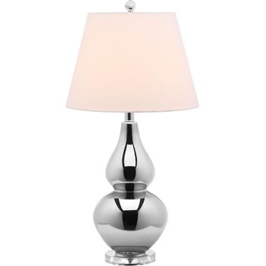 Cybil 26-Inch H Double Gourd Single Lamp in Silver
