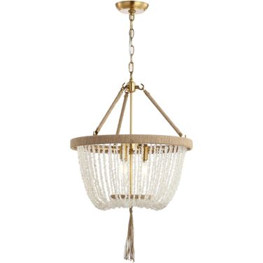 Cydney Brass Gold and White Pendant