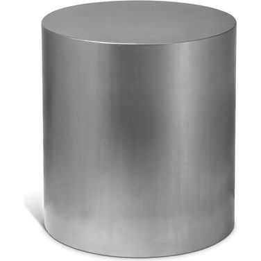 Cylinder End Table In Brushed Chrome