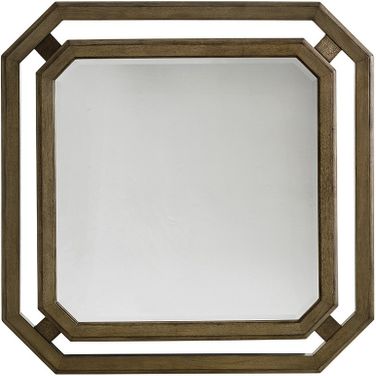 Cypress Point Callan Square Mirror In Gray