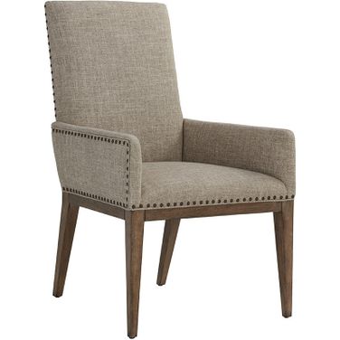 Cypress Point Devereaux Upholstered Arm Chair Set of 2 In Gray