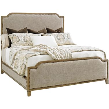 Cypress Point Stone Harbour King Upholstered Bed In Gray