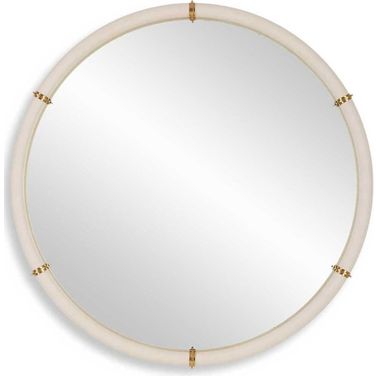 Cyprus Round Mirror In White