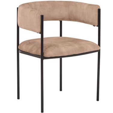 Cyril Modern Chair In Light Brown Velvet