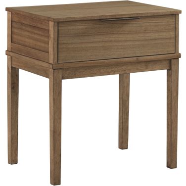 Cyrus 1 Drawer Nightstand In Almond Bisque