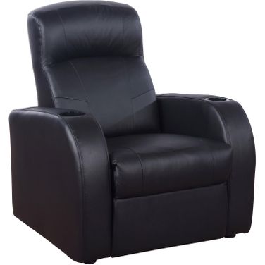Cyrus Home Theater Upholstered Recliner Black