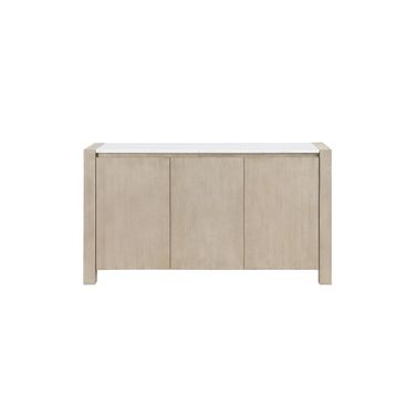 D1321 Buffet with Real Marble Top In Natural and White