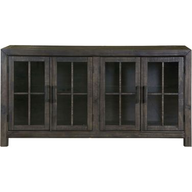 Bellamy Deep Weathered Pine Wood Buffet Curio