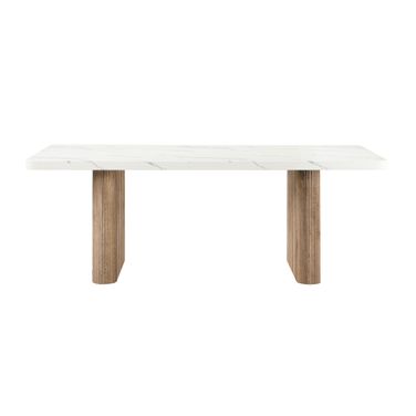 D2504 Dining Table In White and Grey