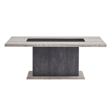 D8030 Dining Table with Storage Drawers and Storage Door In Black and Brown