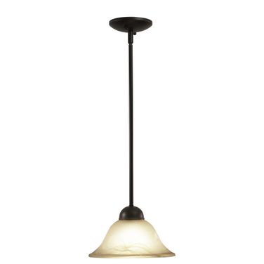 Da Vinci 9.75 Inch Mini Pendant In Oil Burnished Bronze