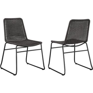 Dacy Upholstered Dining Chairs Set of 2 Brown and Sandy Black