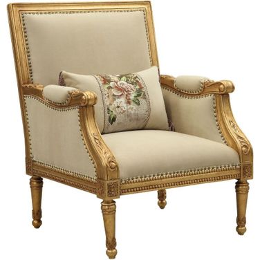 Daesha Antique Gold Accent Chair