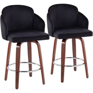 Dahlia Counter Stool Set of 2 In Black