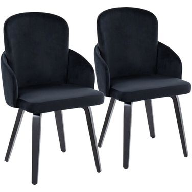 Dahlia Dining Chair Set of 2 In Black
