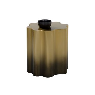 Dahlia End Table In Gold and Brown