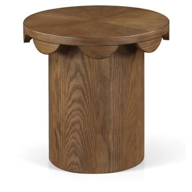 Dahlia Oak Veneer End Table In Brown