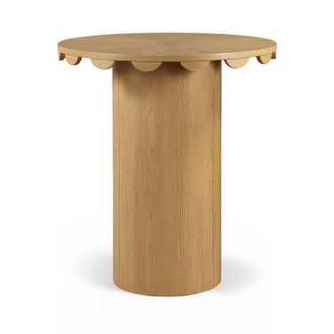 Dahlia Solid Wood and Cane Bar Height Table In Natural