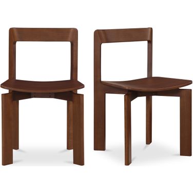 Daifuku Dining Chair Set of 2 In Brown