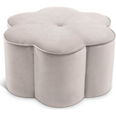 Daisy Velvet Ottoman In Cream