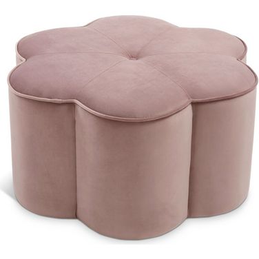 Daisy Velvet Ottoman In Pink