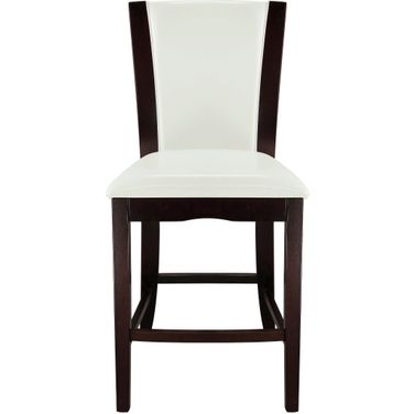 Daisy White Bi-Cast Vinyl Counter Height Chair Set of 2