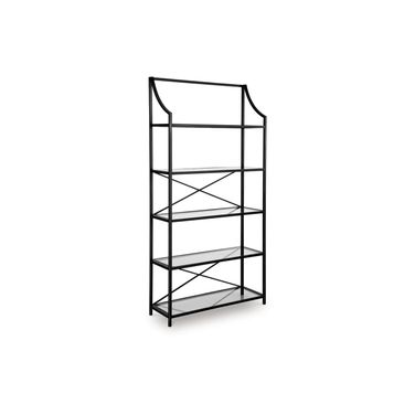 Dakerwell 72 Inch Bookcase In Antique Black