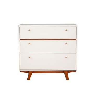 Dakota 3 Drawer Small Chest In White
