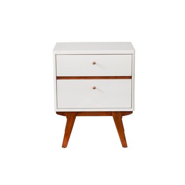 Dakota Two Drawer Nightstand In White