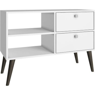 Dalarna TV Stand With 2 Shelves In White