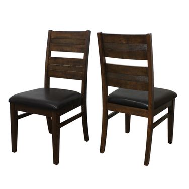 Dale Upholstered Side Chair Set of 2 In Antique Brown