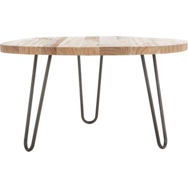 Dale Weathered Oak and Dark Steel Free Edge Coffee Table
