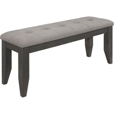 Dalila Padded Cushion Bench In Grey and Dark Grey